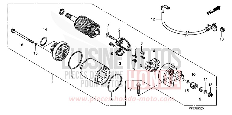 STARTING MOTOR for Shadow Aero GRAPHITE BLACK (NHB01A) from 2008
